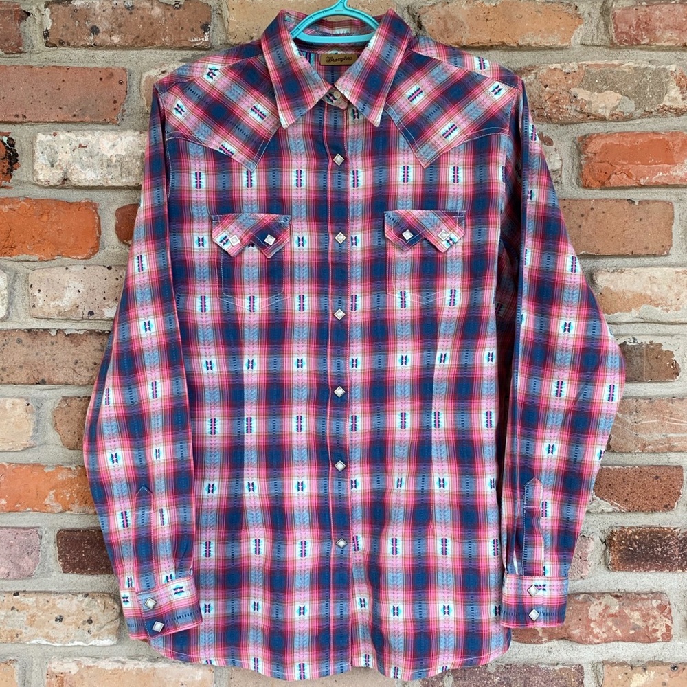 Wrangler Diamond Snap Rockabilly Western Shirt